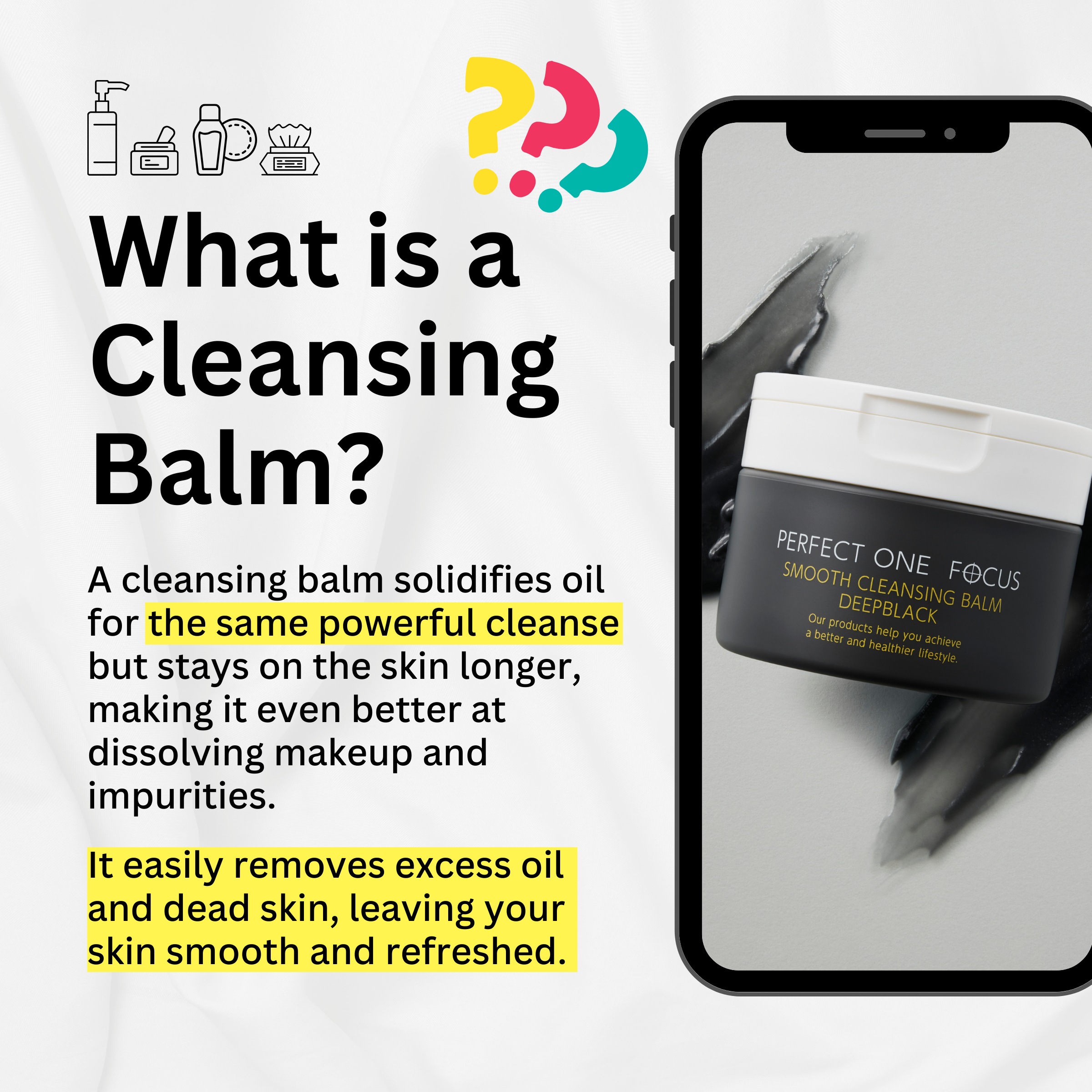 PERFECT ONE FOCUS® Smooth Cleansing Balm Deep Black