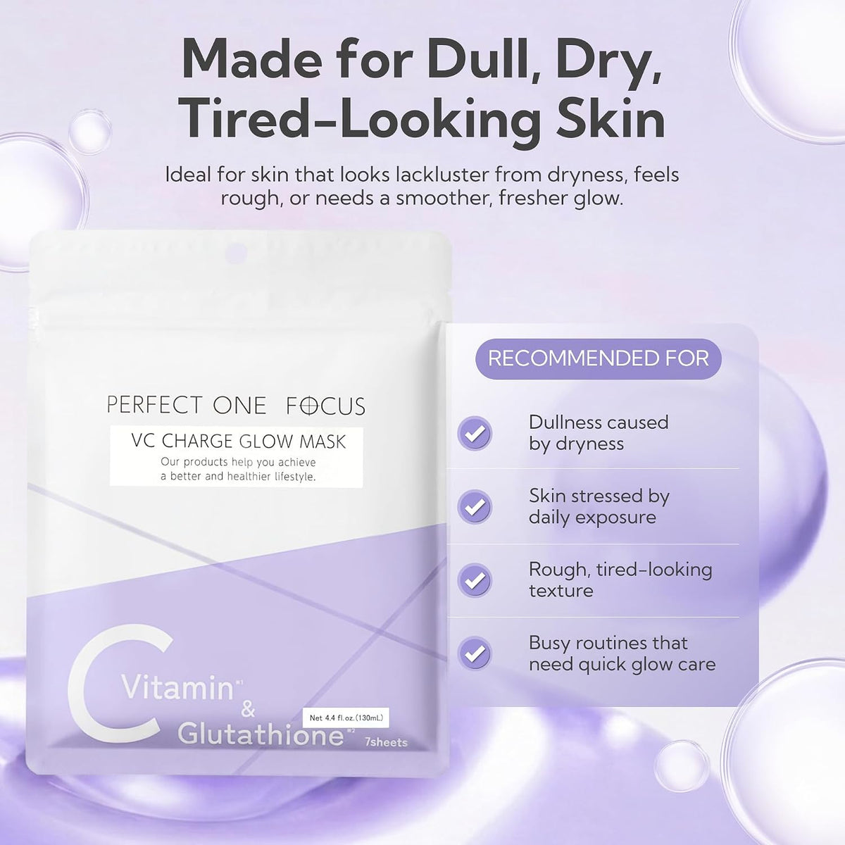 PERFECT ONE FOCUS VC Charge Glow Mask 7 sheets