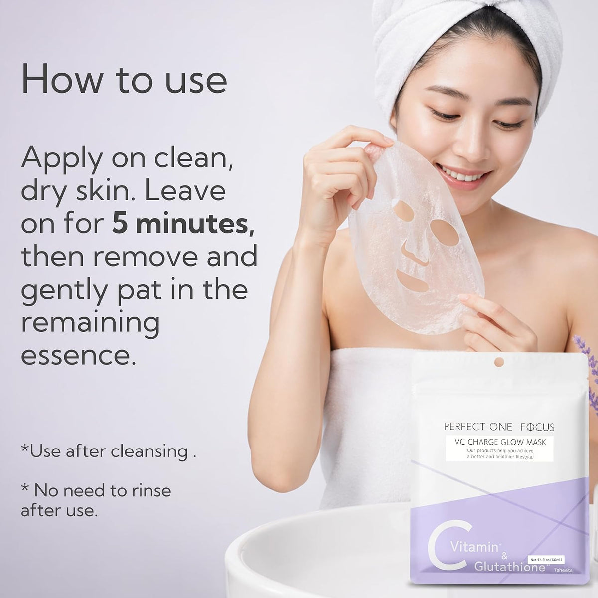 PERFECT ONE FOCUS VC Charge Glow Mask 7 sheets