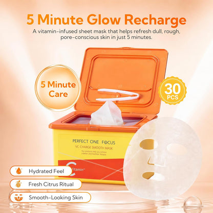 PERFECT ONE FOCUS VC Charge Smooth Mask 30 sheets
