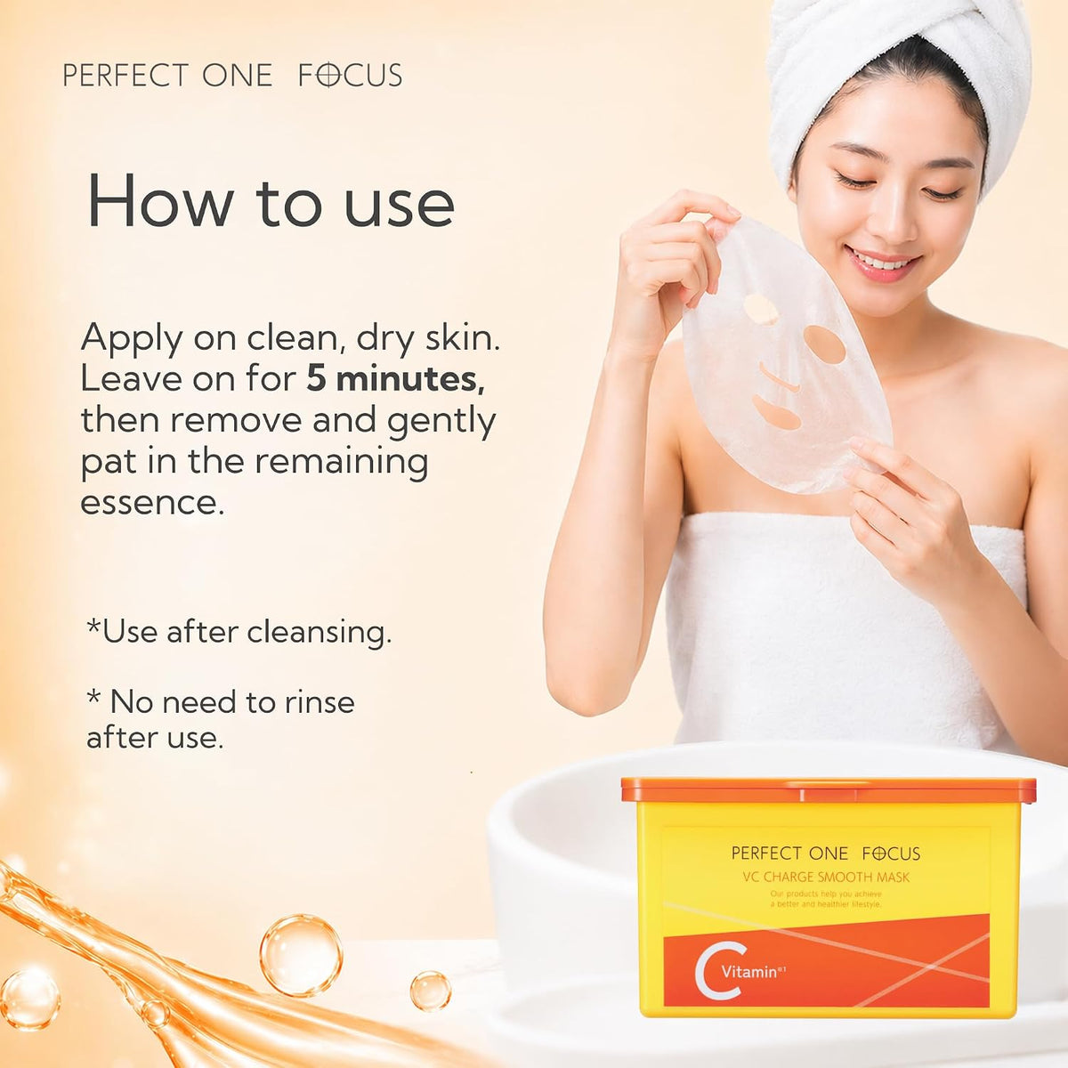 PERFECT ONE FOCUS VC Charge Smooth Mask 30 sheets