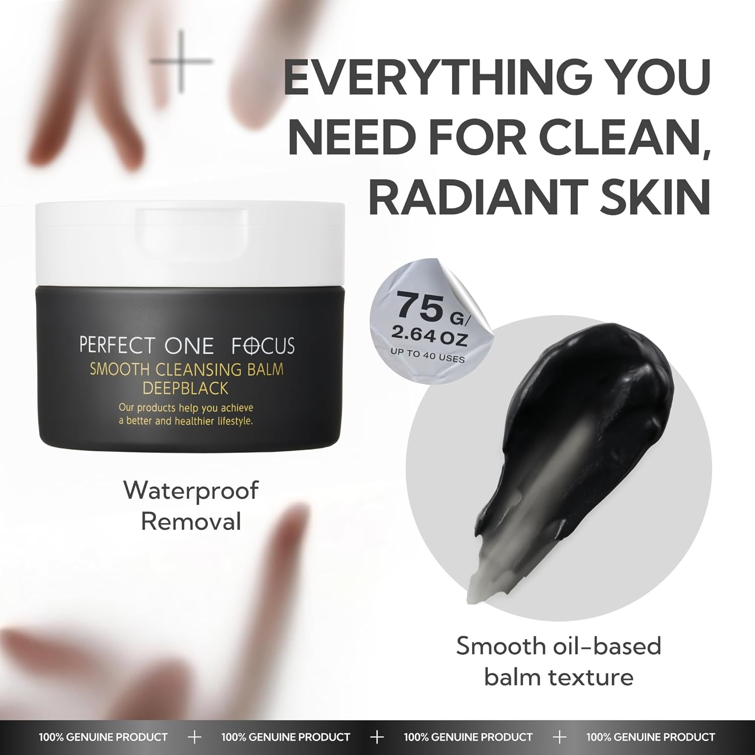 PERFECT ONE FOCUS Smooth Cleansing Balm Deep Black